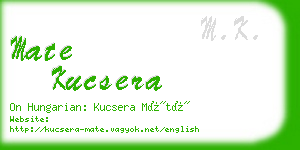 mate kucsera business card